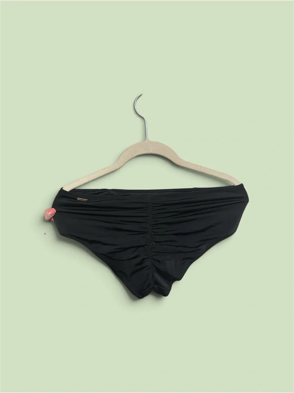 Victoria Secret Black Ruched Bikini Bottoms